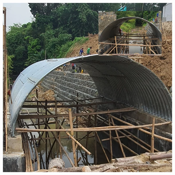 Corrugated Steel Pipa/Pipa Baja Bergelombang/Armco/Pipa Gorong Gorong type Multi Plate Arches