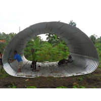 Corrugated Steel Pipe/Pipa Baja Bergelombang/Armco/ Gorong Gorong Type Multi Plate Pipe Arches