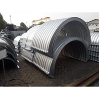 Pipa baja bergelombang/armco/corrugated steel pipe/nestablr flange e100