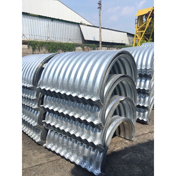 Pipa baja bergelombang/armco/corrugated steel pipe/nestable flange e100